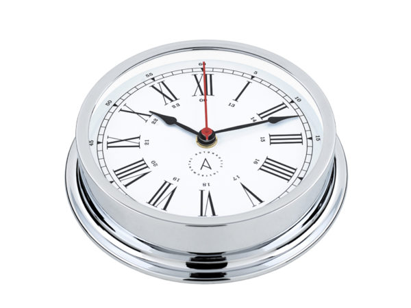 chrome-plated clock