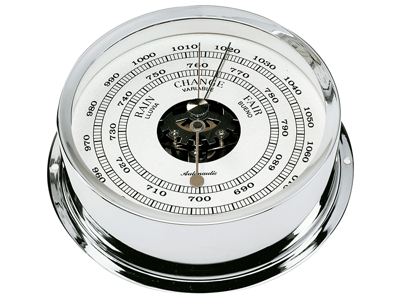 Chromed Nautical Barometer B120C     -EASY FIX SYSTEM-
