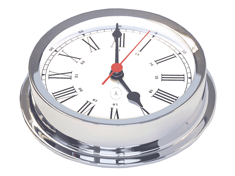Chromed Nautical Quartz Clock R175C