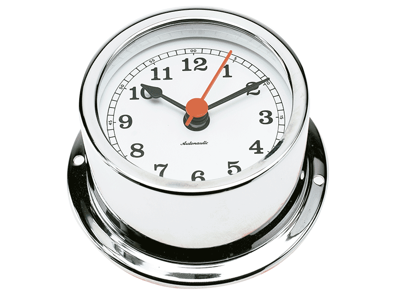 Chromed Nautical Quartz Clock R72C