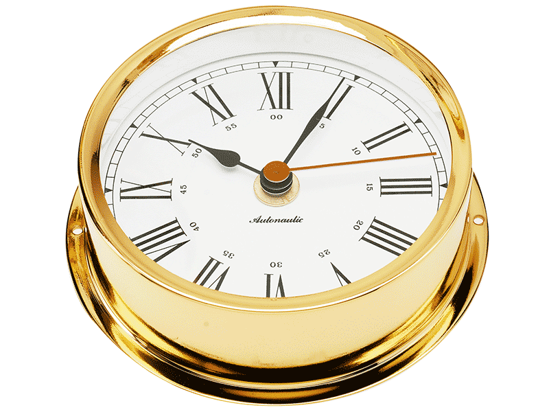 Golden Nautical Quartz Clock R120D