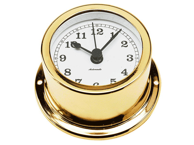 Golden Nautical Quartz Clock R72D