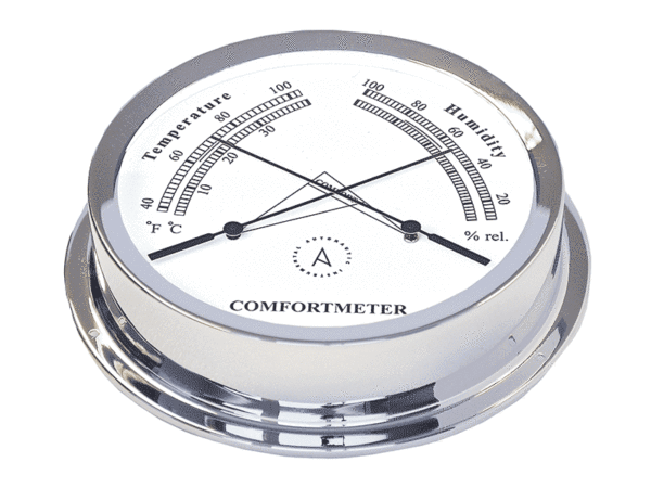Confortómetro náutico termo higro cromado TH175C