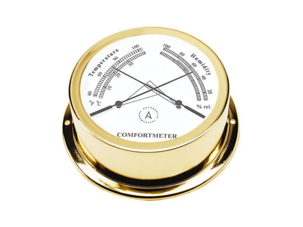confortómetro náutico termo higro dorado TH95D
